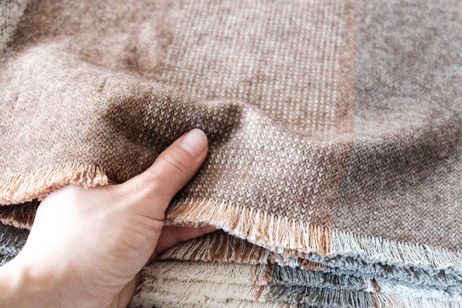 Colored Co / Wool Blanket - Cacao