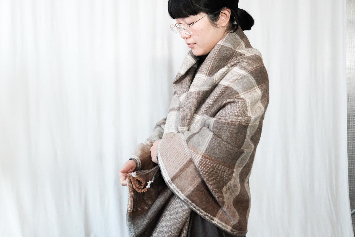 Colored Co / Wool Blanket - Cacao