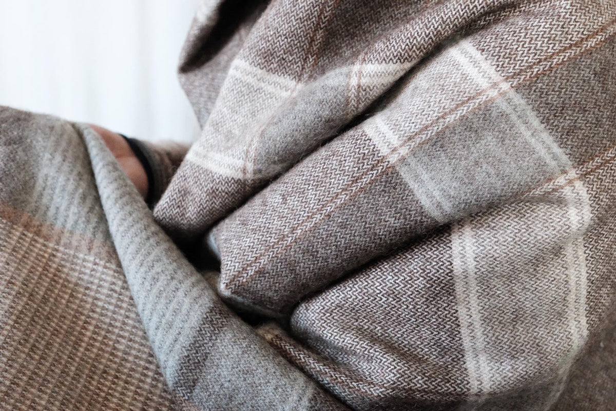 Colored Co / Wool Blanket - Cacao
