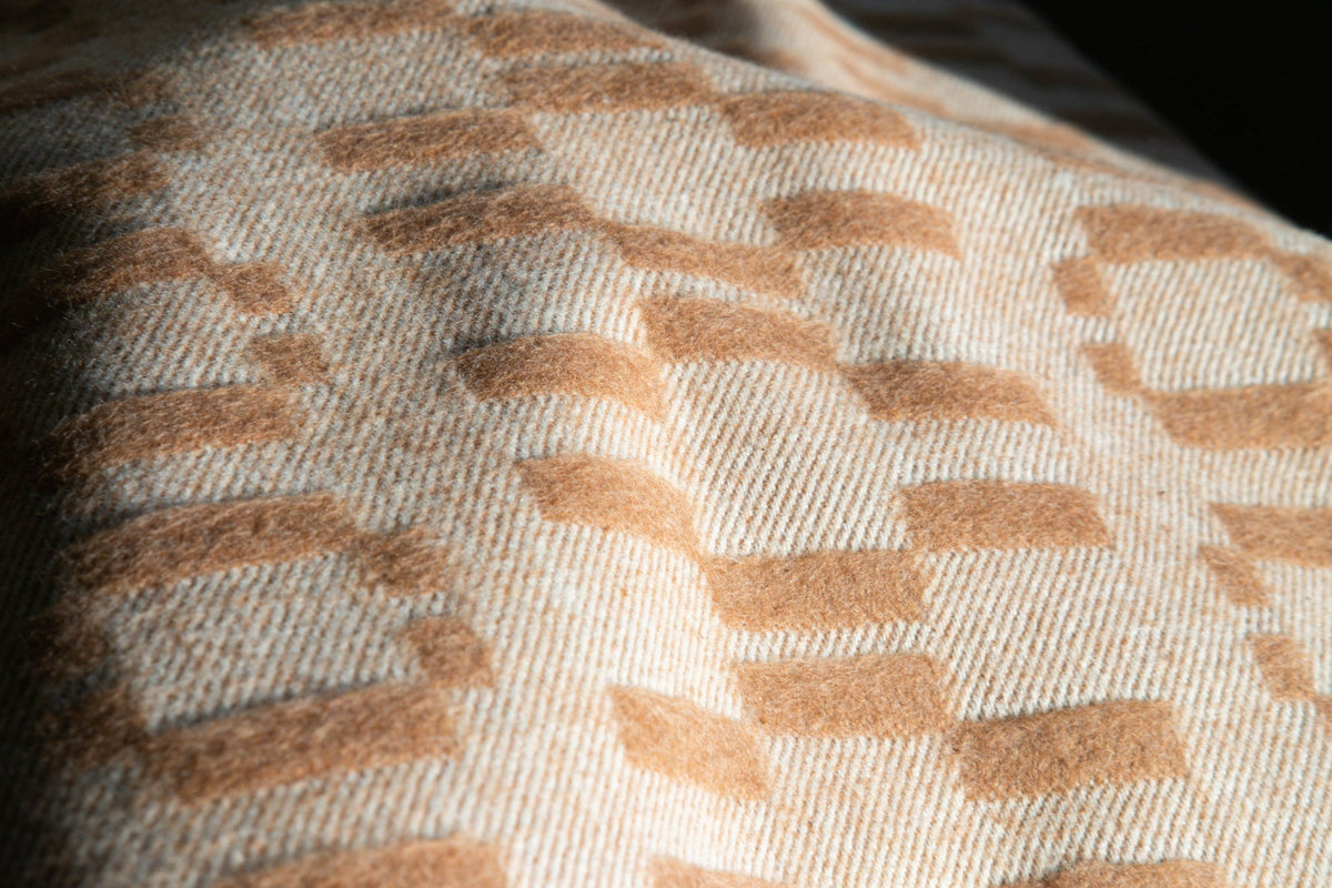 Organic Colored Cotton Blanket - Camel