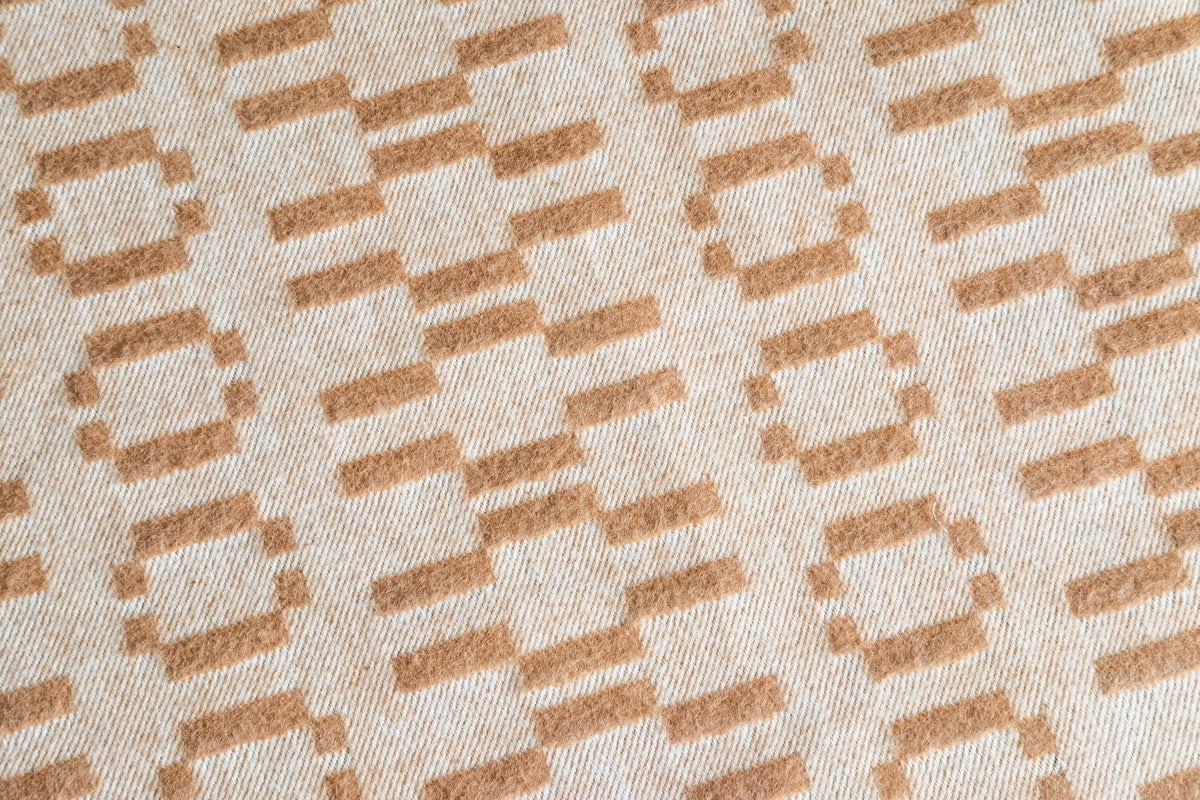 Organic Colored Cotton Blanket - Camel