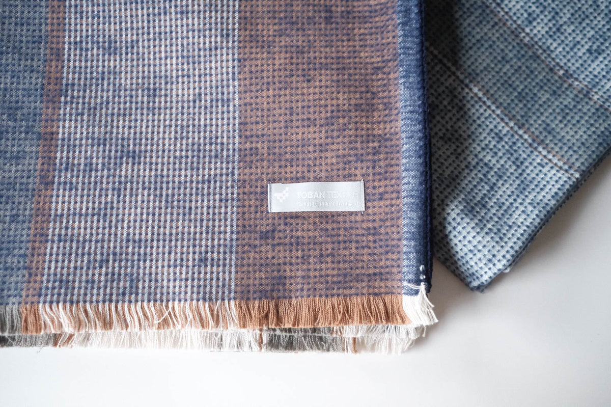 Sashiko Organic Cotton Blanket (Kuchinashi)