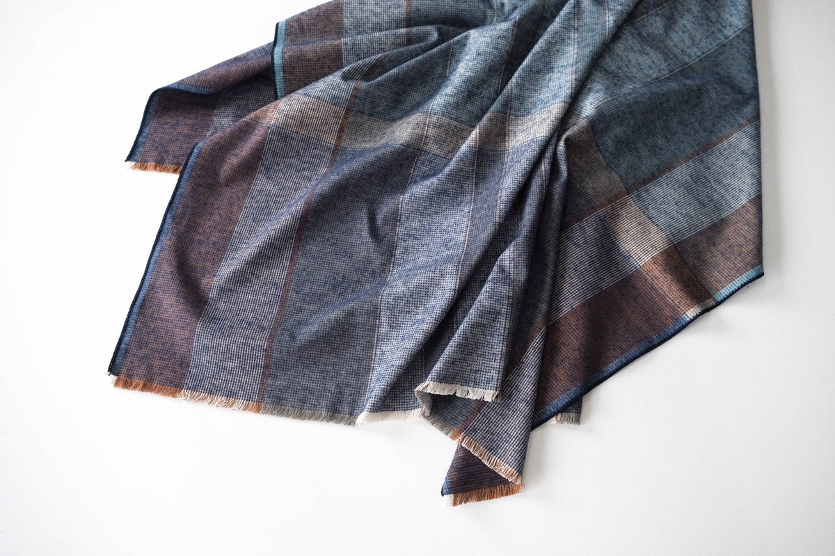 Sashiko Organic Cotton Blanket (Kuchinashi)
