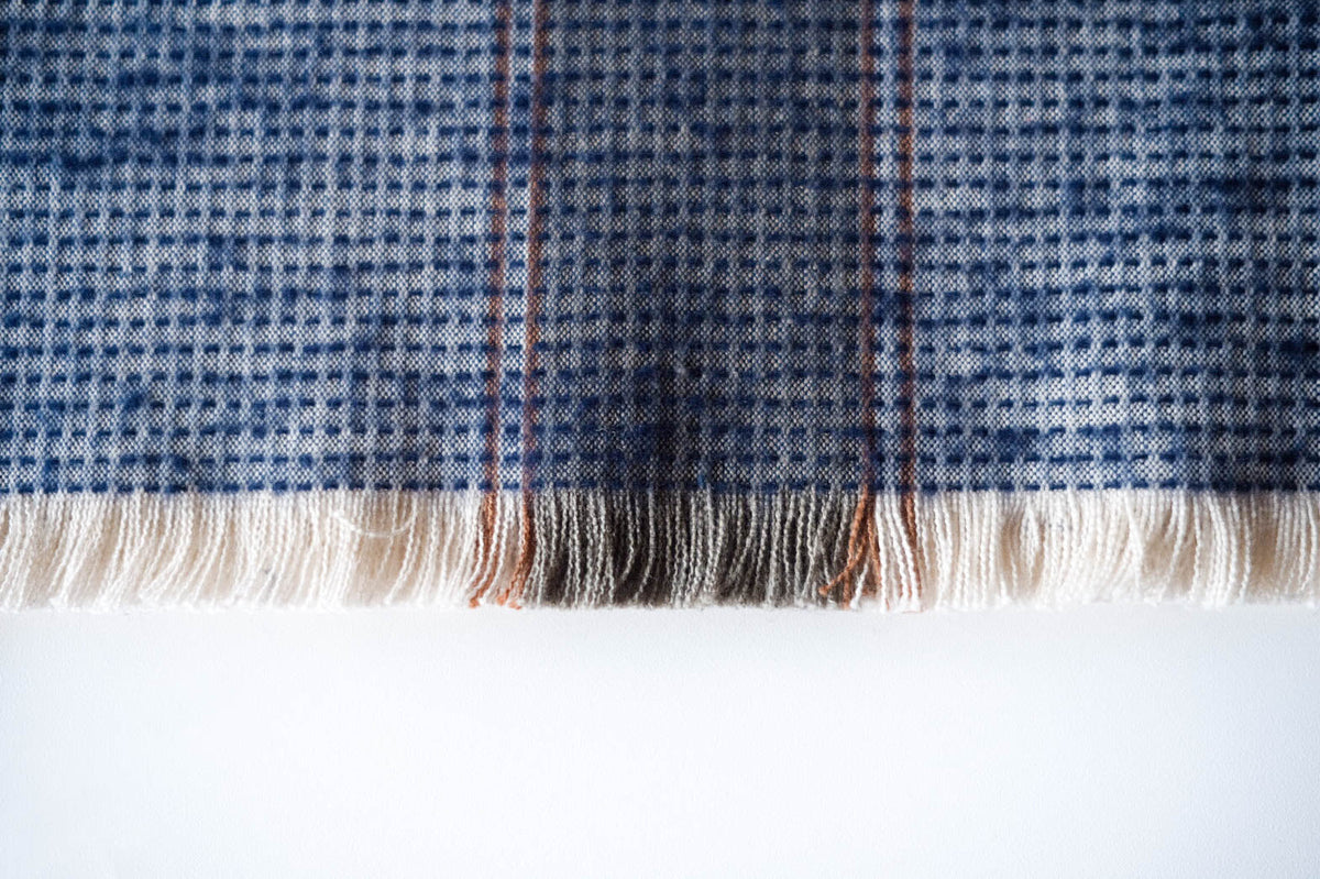 Sashiko Organic Cotton Blanket (Kuchinashi)