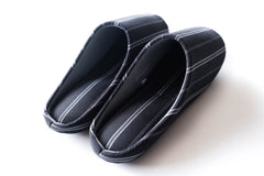 SASHIKO Stripe / Slippers - Black