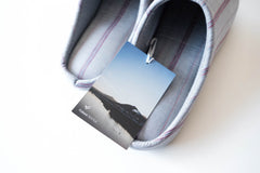 SASHIKO Stripe / Slippers - Gray