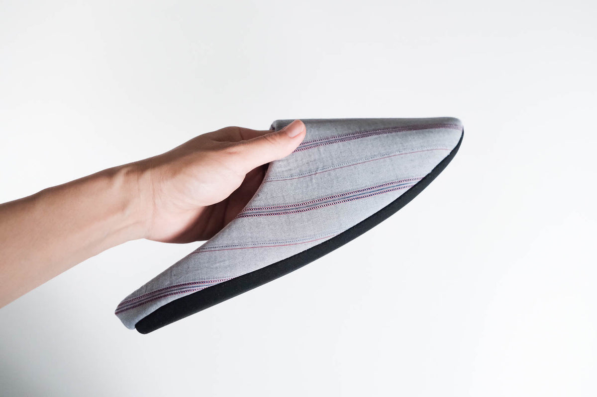 SASHIKO Stripe / Slippers - Gray